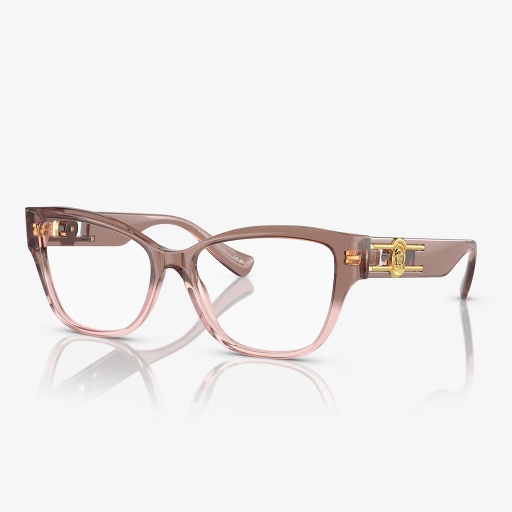 Versace pink translucent prescription eyewear